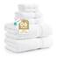 LANE LINEN Badetuch-Set aus 100 % Baumwolle, superweich, sehr saugfähig und schnell trocknend, 2 Badetücher, 2 Waschlappen, 2 Handtücher für Badezimmer, Hotelqualität, ideal für Spa, Fitnessstudio und