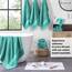 LANE LINEN Baumwolle Badetücher für Badezimmer Set-18 PC Badezimmer Handtücher Set-4 Badezimmer Handtuch Set, 6 Handtücher für Badezimmer, Weiche Türkische Handtuch-Sets für Badezimmer,Blaugrün