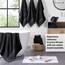 LANE LINEN Baumwolle Badetücher für Badezimmer Set-18 PC Badezimmer Handtücher Set-4 Badezimmer Handtuch Set, 6 Handtücher für Badezimmer, Weiche Türkische Handtuchsets für Badezimmer,Schwarz