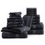 LANE LINEN Baumwolle Badetücher für Badezimmer Set-18 PC Badezimmer Handtücher Set-4 Badezimmer Handtuch Set, 6 Handtücher für Badezimmer, Weiche Türkische Handtuchsets für Badezimmer,Schwarz