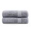 LANE LINEN Badetuch-Set, 2 Stück, 100 % Baumwolle, extra große Badetücher, übergroße Badetücher, Luxus-Badetücher, Badezimmer-Set, Duschtücher, Badetuch-Sets für Badezimmer, 35 x 66 cm – Grau