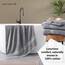 LANE LINEN Badetuch-Set, 2 Stück, 100 % Baumwolle, extra große Badetücher, übergroße Badetücher, Luxus-Badetücher, Badezimmer-Set, Duschtücher, Badetuch-Sets für Badezimmer, 35 x 66 cm – Grau