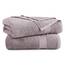 LANE LINEN Badetuch-Set, 2 Stück, 100 % Baumwolle, extra große Badetücher, übergroße Badetücher, Luxus-Badetücher-Set, Duschtücher, Badetuch-Sets für Badezimmer, 35 x 66 cm – Platin