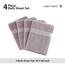 Badetücher Badezimmer-Handtuch-Set, 4 Stück, 100 % Baumwolle, extra große Badetücher, übergroße Badetücher, luxuriöse Badetücher, Badetuch-Sets für Badezimmer, 35x66 cm – Platin