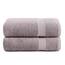 LANE LINEN Badetuch-Set, 2 Stück, 100 % Baumwolle, extra große Badetücher, übergroße Badetücher, Luxus-Badetücher-Set, Duschtücher, Badetuch-Sets für Badezimmer, 35 x 66 cm – Platin