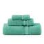 LANE LINEN Luxus Badetücher Set - 3-teiliges Set, 100% Baumwolle Badetücher, Zero Twist, schnelle Duschtücher, saugfähiges Handtuch, super weich, 1 Badetuch, 1 Handtuch, 1 Waschlappen - Blaugrün