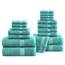LANE LINEN Baumwolle Badetücher für Badezimmer Set-18 PC Badezimmer Handtücher Set-4 Badezimmer Handtuch Set, 6 Handtücher für Badezimmer, Weiche Türkische Handtuch-Sets für Badezimmer,Blaugrün