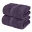 Towel Bazaar Badelaken aus 100% türkischer Baumwolle, 700 g/m², 89,9 x 177,8 cm, umweltfreundlich (2 Stück, Pflaume)