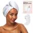 Kitsch Mikrofaser-Haarhandtuch – schnell trocknende lockige Haarwickel für Frauen nasses Haar,Mikrofaser-Handtuch für Haare,Haartrocknungstuch,Haartücher für Frauen,Haarturban für nasses Haar (weiß)