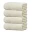 Tens Towels Extra große Badetücher, 76,2 x 152,4 cm, 100 % Baumwolle, größeres und leichteres Gewicht, schnelles trocknen, super weich und saugfähig, perfekt für Badezimmer, 4 Stück, Cremefarben