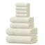 Tens Towels Badetücher Set, 2 extra große Badetücher, 2 Handtücher, 4 Waschlappen, 100% Baumwolle, schnell trocknend, Badhandtücher Set für den täglichen Gebrauch (8er-Set) Elfenbein