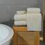Tens Towels Badetücher Set, 2 extra große Badetücher, 2 Handtücher, 4 Waschlappen, 100% Baumwolle, schnell trocknend, Badhandtücher Set für den täglichen Gebrauch (8er-Set) Elfenbein