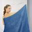 Tens Towels Jumbo-Badetuch, 100 % Baumwolle, super weich und saugfähig, perfekt zum Einwickeln, 100 % Baumwolle, 101,6 x 203,2 cm, 1 Stück, Blau