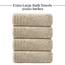 Tens Towels Große Badetücher, Badehandtücher, 100% Baumwolle, 76,2 x 152,4 cm, extra große Badetücher, Leichter, schneller zu trocknen, super saugfähig, perfekte Badetücher (4 Stück, Beige)