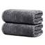 Tens Towels Extra große Badetücher, 89 x 178 cm, 100% Baumwolle, größer und Leichter, schneller trocknend, super weich und saugfähig, übergroße Badetücher, 2 Stück, Dunkelgrau