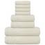 Tens Towels Badetücher Set, 2 extra große Badetücher, 2 Handtücher, 4 Waschlappen, 100% Baumwolle, schnell trocknend, Badhandtücher Set für den täglichen Gebrauch (8er-Set) Elfenbein