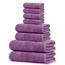 Tens Towels Badetücher Set, 2 extra große Badetücher, 2 Handtücher, 4 Waschlappen, 100% Baumwolle, schnell trocknend, Badhandtücher Set für den täglichen Gebrauch (8 Stück) (Pflaume)