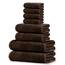 Tens Towels Handtuch-Set, 8 Stück, 2 extra große Badewanne, 2 Hand, 4 Waschlappen, 100 % Baumwolle, leichteres Gewicht, schneller zu trocknen, super saugfähig, perfekt für Badezimmer, Braun