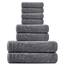 Tens Towels 8-teiliges Handtuch-Set, 2 extra große Badetücher, 2 Handtücher, 4 Waschlappen, 100% Baumwolle, leichteres Gewicht, schneller zu trocknen, super saugfähig, perfektes
