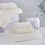 Welhome Franklin 100% Cotton Textured Towel (Cream) - Set of 6 - Highly Absorbent - Combed Cotton - Durable - Low Lint - 600 GSM - Machine Washable : 2 Bath Towels - 2 Hand Towels - 2 Wash Towels