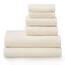 Welhome Franklin 100% Cotton Textured Towel (Cream) - Set of 6 - Highly Absorbent - Combed Cotton - Durable - Low Lint - 600 GSM - Machine Washable : 2 Bath Towels - 2 Hand Towels - 2 Wash Towels