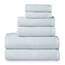 Welhome Franklin Premium Handtuch-Set, 100% Baumwolle, 6-teilig, Himmelblau, Popcornstruktur, sehr saugfähig, langlebig, fusselarm, Hotel- und Spa-Badetücher, 600 g/m², 2 Badetücher, 2 Badetücher, 2