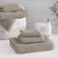 Welhome Franklin 100% Cotton Textured Towel (Flax) - Set of 6 - Highly Absorbent - Combed Cotton - Durable - Low Lint - 600 GSM - Machine Washable : 2 Bath Towels - 2 Hand Towels - 2 Wash Towels