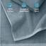 Welhome Franklin 100% Cotton Textured Towel (Dusty Blue) - Set of 6 - Highly Absorbent - Combed Cotton - Durable - Low Lint - 600 GSM - Machine Washable : 2 Bath Towels - 2 Hand Towels - 2 Wash Towels