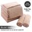 TENSTARS Premium Waschlappen-Set – schnell trocknend – weiche Mikrofaser, Korallensamt, sehr saugfähig, Mehrzweck-Verwendung als Bad, Fitness, Spa, Gesichts-, Fingerspitzen-Handtuch (braun)