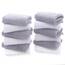 TENSTARS Premium-Waschlappen-Set – schnell trocknend – weicher Mikrofaser-Korallensamt sehr saugfähig – vielseitig einsetzbar als Bad, Spa, Gesicht, Fingerspitzen-Handtuch (grau und weiß)
