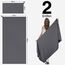 Jokisa Mikrofaser Handtuch 2er Set, 180X90cm Strandtuch Mikrofaser + 80X40cm Sporthandtuch, Schnelltrocknendes & Sandfrei Handtücher für Outdoor Sauna Strand Trekking (Dunkelgrau)