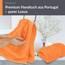 Lashuma 2er Handtuchset Baumwolle 50x100 cm, Linz Sporthandtuch Orange - Blut