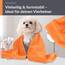 Lashuma 2er Handtuchset Baumwolle 50x100 cm, Linz Sporthandtuch Orange - Blut
