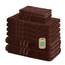 Lavea® 10-teiliges Handtuch Set Elena, 100% Baumwolle - 4 x Handtuch, 2 x Duschtuch, 2 x Gästetuch, 2 x Waschhandschuh, Frottee Handtücher Set weich, saugstark & pflegeleicht, Bad & Gäste, Kaffeebraun