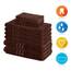 Lavea® 10-teiliges Handtuch Set Elena, 100% Baumwolle - 4 x Handtuch, 2 x Duschtuch, 2 x Gästetuch, 2 x Waschhandschuh, Frottee Handtücher Set weich, saugstark & pflegeleicht, Bad & Gäste, Kaffeebraun
