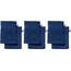 REDBEST Waschhandschuhe, Waschlappen 6er-Pack Chicago dunkelblau Größe 15x21 cm - saugstark, strapazierfähig, ideal für Reisen, Sport (weitere Farben)