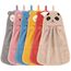 6 Stück Kinder Handtuch Tier Kinderhandtuch Set Mikrofaser Handtuchset Schnell Trocknende Waschlappen mit Aufhängeöse Baby Badetuch Duschtuch für Küche und Badezimmer Heim und Kindergarten