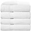Bliss Casa 6-teiliges Handtuchset Hochsaugfähige Luxus Handtücher Badsets - Premium gekämmte Baumwolle inkl. 2 Badetücher, 2 Handtücher und 2 Waschlappen (weiß)
