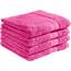 REDBEST Duschtuchset, Frottierset 4er-Pack Chicago pink Größe 70x140 cm - saugstark, strapazierfähig, ideal für Reisen, Sport (weitere Farben)