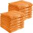 REDBEST Handtuchset, Frottierset 12er-Pack Chicago orange Größe 50x100 cm - saugstark, strapazierfähig, ideal für Reisen, Sport (weitere Farben)