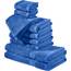 REDBEST Frottier-Set 10-TLG. Chicago Royalblau Größe - Handtuch, Duschtuch, Gästetuch, Waschhandschuh - saugstark, strapazierfähig, ideal für Reisen, Sport