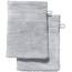 REDBEST Waschhandschuh 2er-Pack Chicago Silber Größe 15x21 cm - saugstark, strapazierfähig, ideal für Reisen, Sport (weitere Farben)