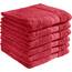 REDBEST Handtuchset, Frottierset 6er-Pack Chicago rot Größe 50x80 cm - saugstark, strapazierfähig, ideal für Reisen, Sport (weitere Farben)