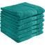 REDBEST Handtuchset, Frottierset 6er-Pack Chicago smaragdgrün Größe 50x80 cm - saugstark, strapazierfähig, ideal für Reisen, Sport (weitere Farben)