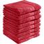 REDBEST Duschtuchset, Frottierset 8er-Pack Chicago rot Größe 70x140 cm - saugstark, strapazierfähig, ideal für Reisen, Sport (weitere Farben)