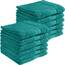 REDBEST Handtuchset, Frottierset 12er-Pack Chicago smaragdgrün Größe 50x100 cm - saugstark, strapazierfähig, ideal für Reisen, Sport (weitere Farben)