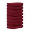 Luckytowel Handtücher Set 50x100 cm – Oeko-TEX Handtuch-Set aus 100% Baumwolle mit 600 g/m² – Frottiertücher mit Aufhängeschlaufe – flauschig & saugstark – Frottee Handtuchset – 8er Pack Rot