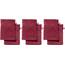 REDBEST Waschhandschuhe, Waschlappen 6er-Pack Chicago weinrot Größe 15x21 cm - saugstark, strapazierfähig, ideal für Reisen, Sport (weitere Farben)