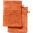 REDBEST Waschhandschuh 2er-Pack Chicago Terra Größe 15x21 cm - saugstark, strapazierfähig, ideal für Reisen, Sport (weitere Farben)