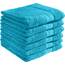 REDBEST Handtuchset, Frottierset 6er-Pack Chicago türkis Größe 50x100 cm - saugstark, strapazierfähig, ideal für Reisen, Sport (weitere Farben)